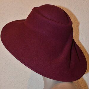 Vintage Burgundy Whiteley Hat made in England